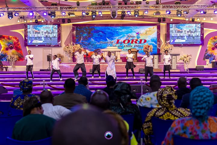 Dancers celebrating in joyful worship